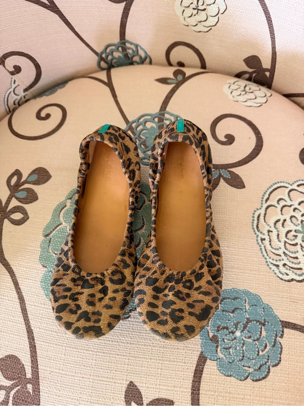Tieks Leopard Print Flats Girls Size 2